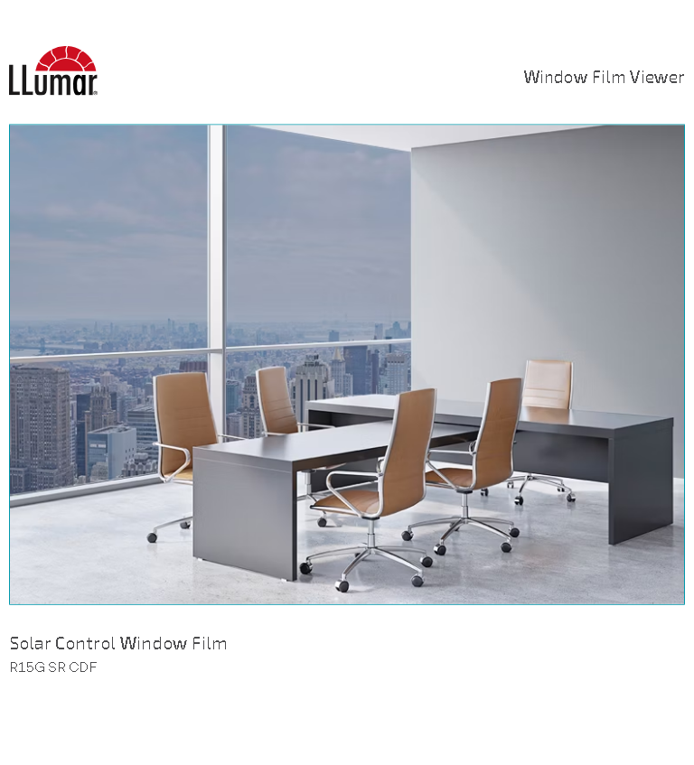 LLumar R 15 GR SR HPR – Reflective Dark Grey 1 LLumar R 15 GR SR HPR