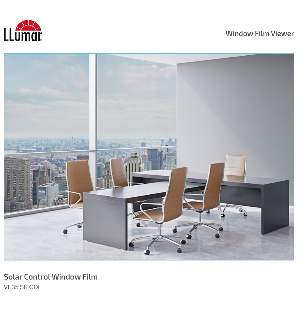 LLumar VE 35 SR CDF – Vista Low-E Neutral 1 LLumar VE 35 SR CDF