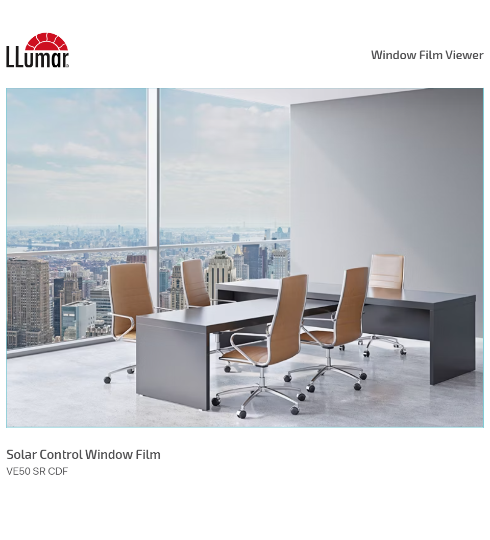 LLumar VE 50 SR CDF – Vista Low-E Light Neutral 1 LLumar VE 50 SR CDF
