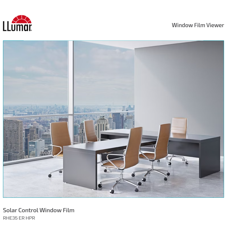 LLumar RHE 35 SI ER HPR – Reflective Silver 35 1 LLumar RHE 35 SI ER HPR