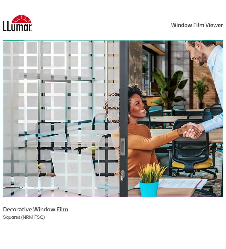 LLumar NRM FSQ SR HPR – Decorative Frosted Squares 1 LLumar NRM FSQ SR HPR